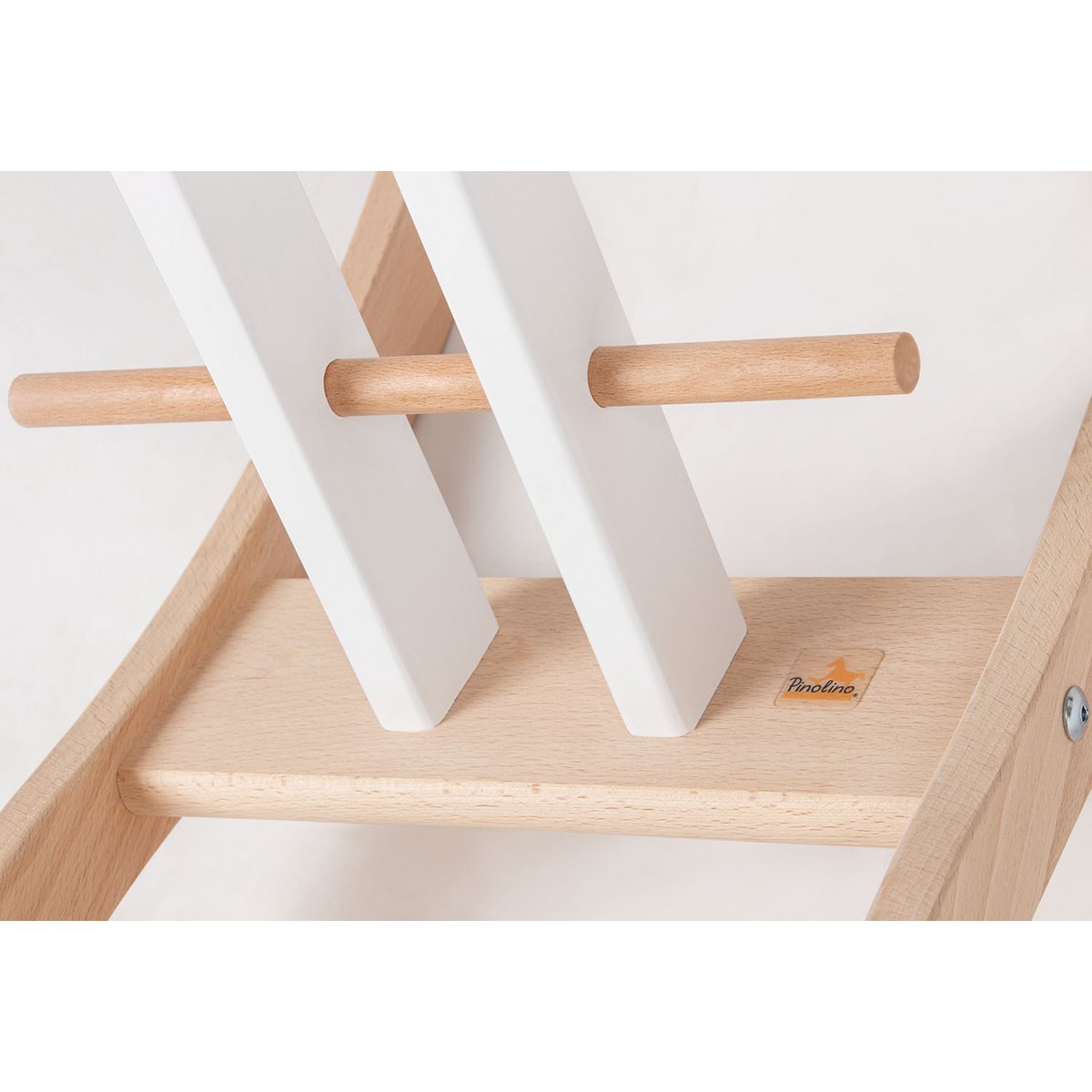 Rocking Horse "Pinolino" met ring, wit/natuurlijk