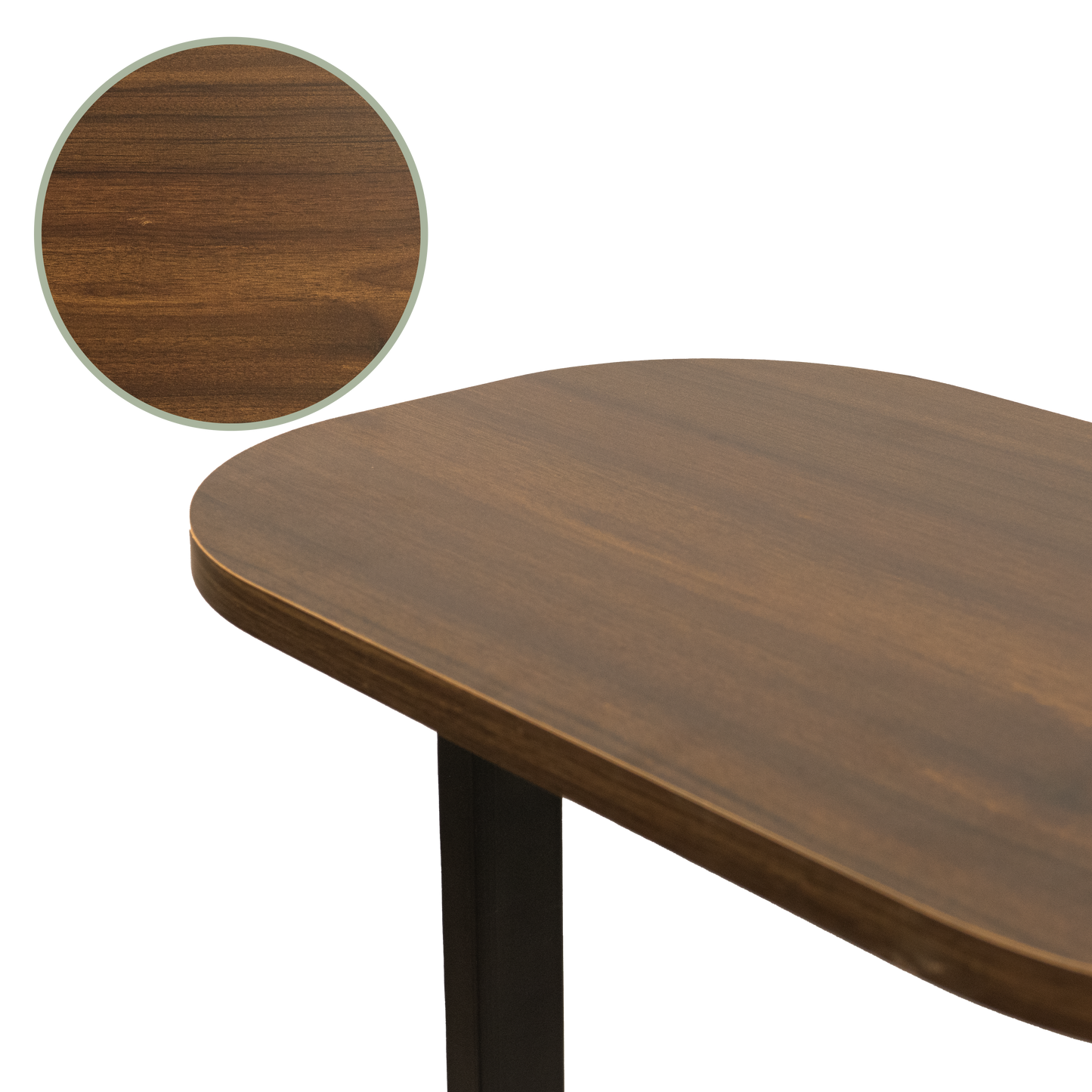 Bruine Bijzettafel – Moderne Ovale Tafel
