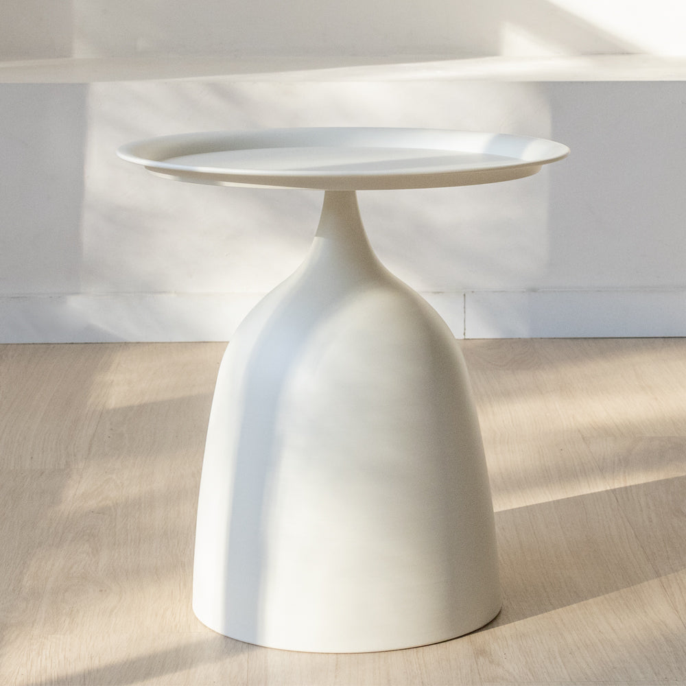 Crème Ronde Bijzettafel - Ø40cm