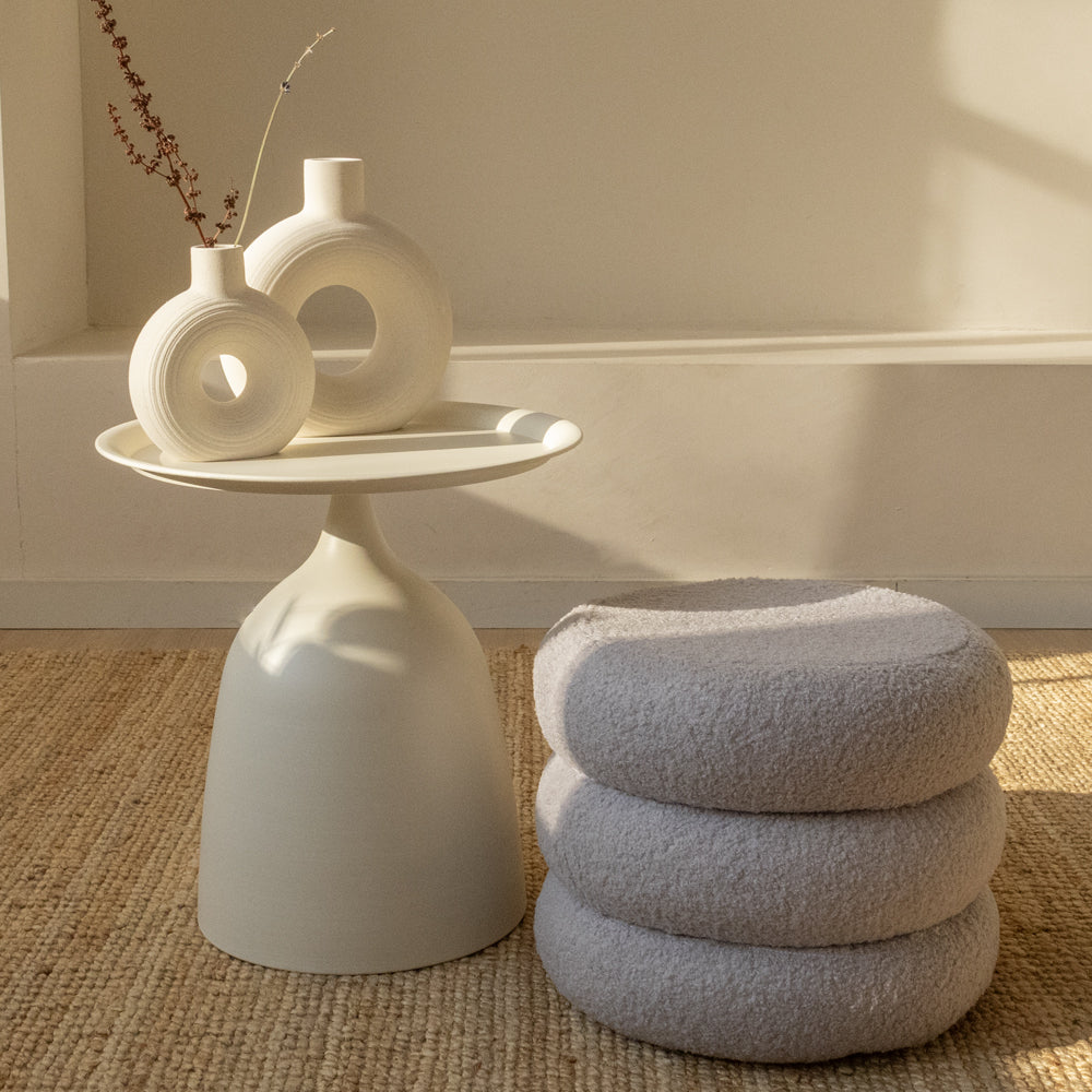Crème Ronde Bijzettafel - Ø40cm