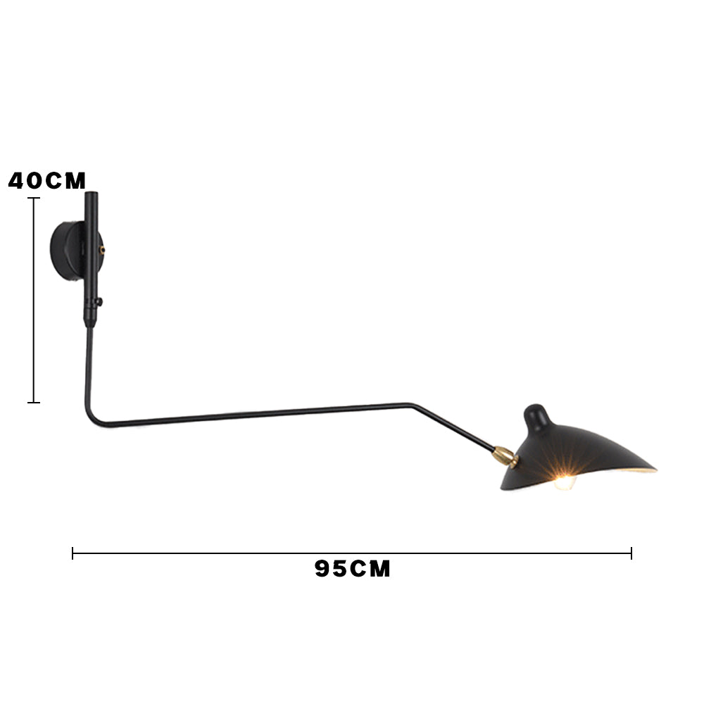 Wandlamp Zwart - 95 cm Verstelbare Arm