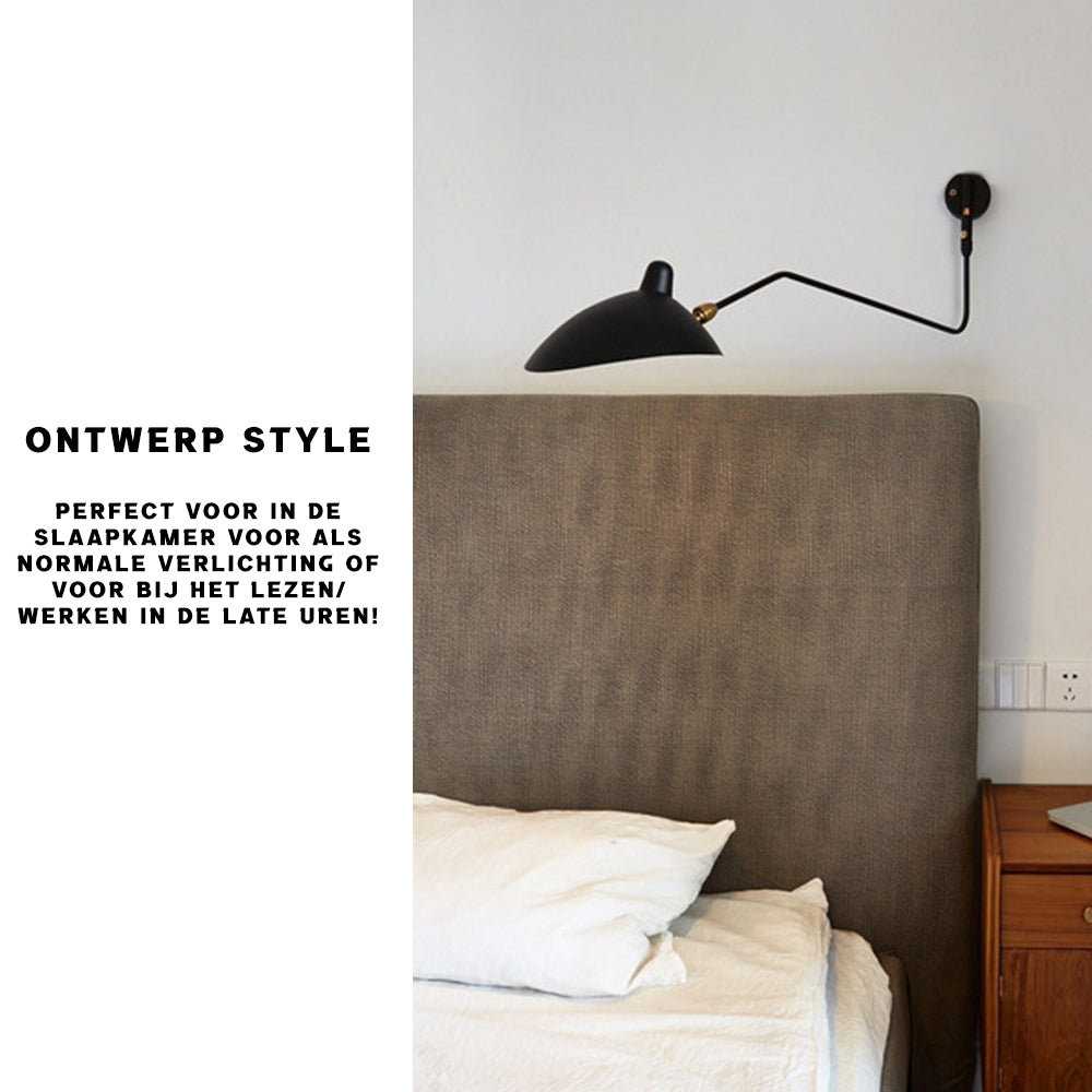 Wandlamp Zwart - 95 cm Verstelbare Arm