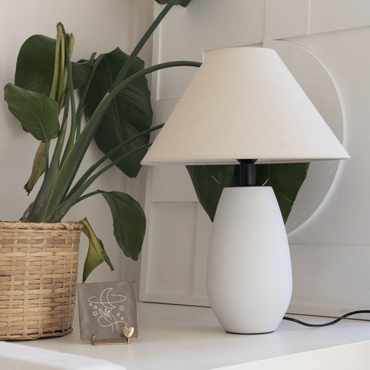 Keramieke Moderne Tafellamp - Beige