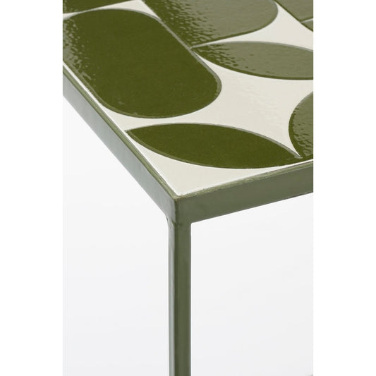 Bologna Bijzettafel Buiten - Set van 2 - L38 x B38 x H48 cm - Metaal - Groen