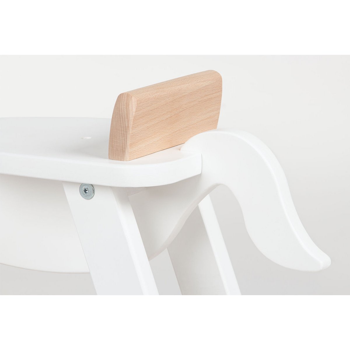 Rocking Horse "Pinolino" met ring, wit/natuurlijk