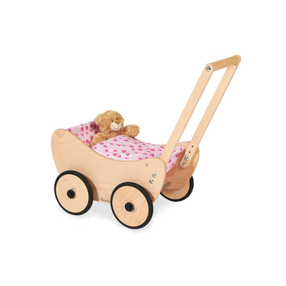 Dolls Pram "Trixi", natuurlijk, 2 delen