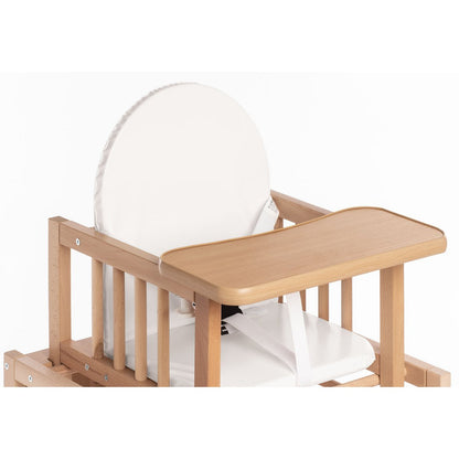 Combinatie van high stoel "Lene", helder gelakt