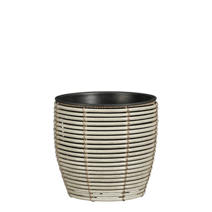 Durban Bloempot Buiten - Set van 3 - H36 x Ø40 cm - Gerecycled Plastic - Grijs