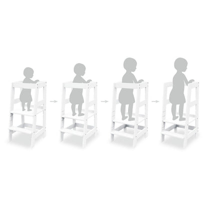 Leer Tower "Fino", wit gelakt