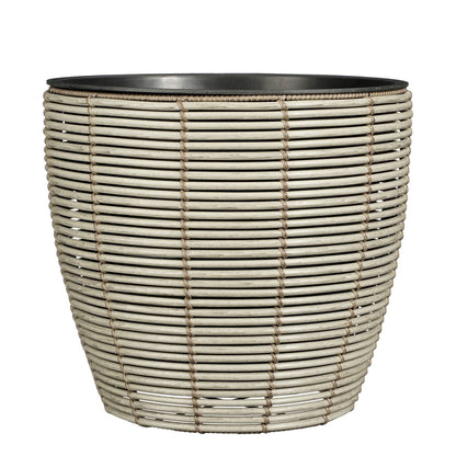 Durban Bloempot Buiten - Set van 3 - H36 x Ø40 cm - Gerecycled Plastic - Grijs