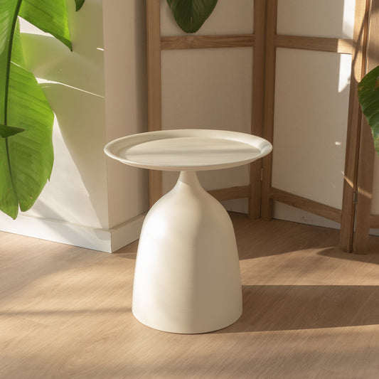 Crème Ronde Bijzettafel - Ø40cm