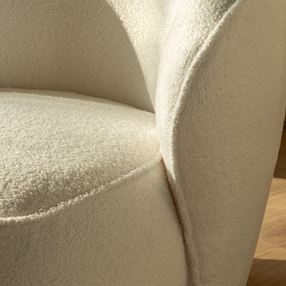 Witte stoffen loungestoel