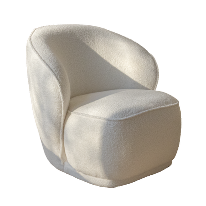 Witte stoffen loungestoel