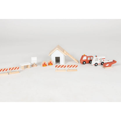 Brandweerkazerne "Ben" met accessoires