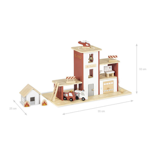 Brandweerkazerne "Ben" met accessoires