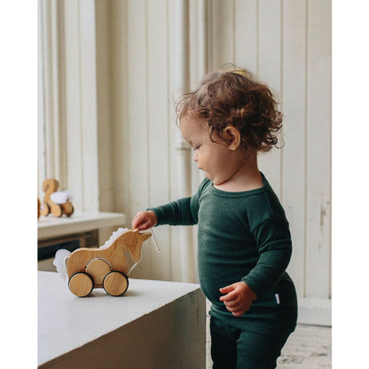 Kinderfeets bamboe trekfiguur Eenhoorn op=op