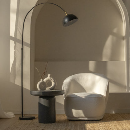Witte stoffen loungestoel