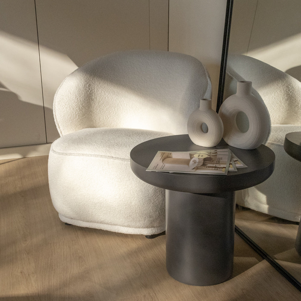 Witte stoffen loungestoel