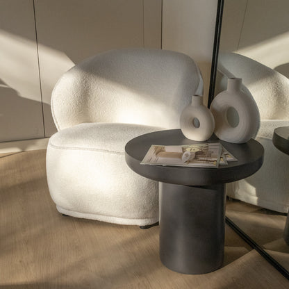 Witte stoffen loungestoel